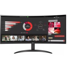 Монитор LG LCD 34WR50QK-B/ LG UltraWide 34WR50QK-B 34"Curved (1800R) VA monitor, 3440x1440, 300cd/m2, 21:9, 3000:1, 5мс (GtG), HDMIx2, DP, Headphone Out, 100Hz, 178/178, HDR 10, VESA (100x100 мм), sRGB 99%, внешний БП, Tilt, black