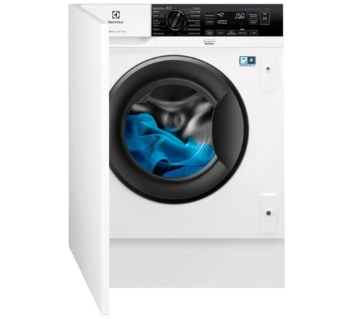 Встраиваемая стиральная машина ELECTROLUX/ встраиваемая, автоматическая стиральная машина, с паром, загрузка до 8 кг, отжим 1400 об/мин, глубина 54 см (с люком 55.3 см), защита от протечек, Aquastop, 14 программ