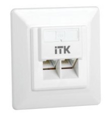 ITK Внутренняя инф. розетка RJ45 кат. 5Е UTP 2 порта