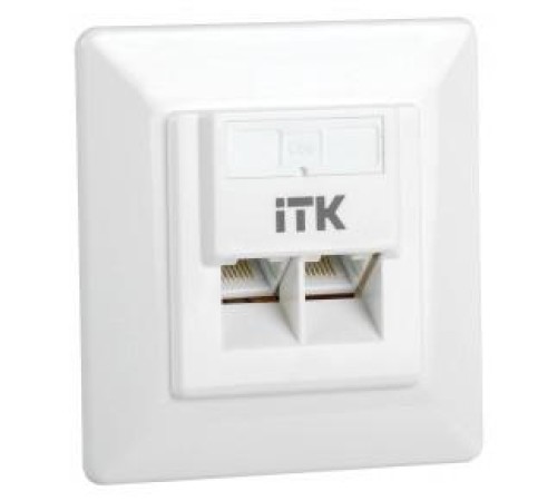 ITK Внутренняя инф. розетка RJ45 кат. 5Е UTP 2 порта