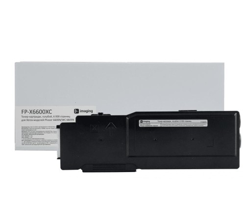 Тонер-картридж голубой, 6 000 страниц, для Xerox моделей Phaser 6600N/WC 6605N (аналог 106R02233), FP-X6600XC
