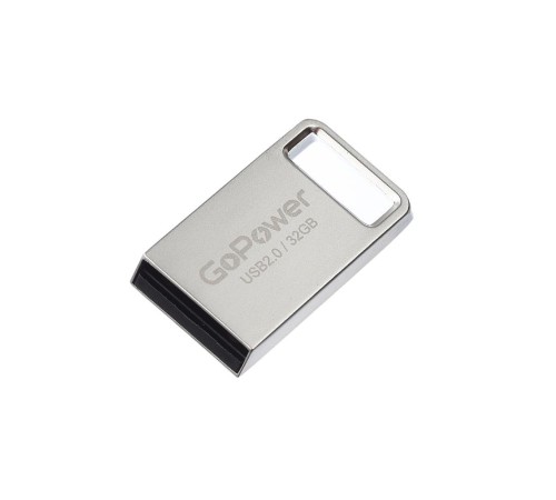 Флеш-накопитель/ Флеш-накопитель GoPower MINI 32GB USB2.0 металл серебряный (1/50/1000) Флеш-накопитель/ Флеш-накопитель GoPower MINI 32GB USB2.0 металл серебряный (1/50/1000)