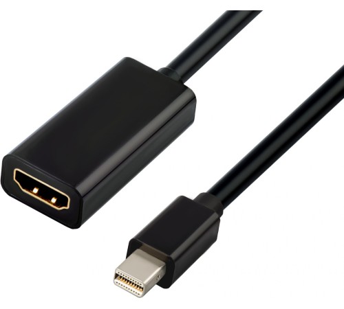 Greenconnect Адаптер-переходник Apple mini DisplayPort 20M > HDMI 19F, черный, GCR-50930 Greenconnect Адаптер-переходник Apple mini DisplayPort 20M > HDMI 19F, черный, GCR-50930