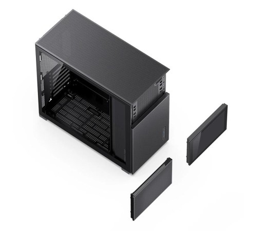 Корпус без блока питания/ Case JONSBO D41 MESH SCREEN, Midi-Tower, TG, no fan, 1xUSB-A 3.2 + 1xUSB-C 3.2, ATX, mATX Black