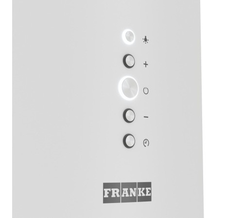 Вытяжка Franke/ Best, Цилиндрическая островная вытяжка REEF 35 WH, 35 см, 750 м3/ч, электронное управление, LED освещение, 66 дБ, Угольный фильтр Ф-10 (опция), цвет белый
