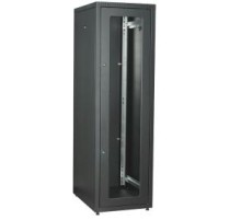 ITK LINEA E 42U 600х800мм стекл. пер. дв. задн. метал. чер.