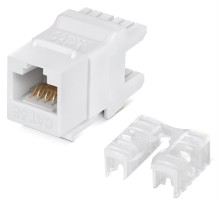 Вставка Keystone Jack RJ-45(8P8C), 180 градусов Cabeus KJ-RJ45-Cat.5e-180 Degree Вставка Keystone Jack RJ-45(8P8C), 180 градусов, категория 5e, Dual IDC (110&Krone type), белая