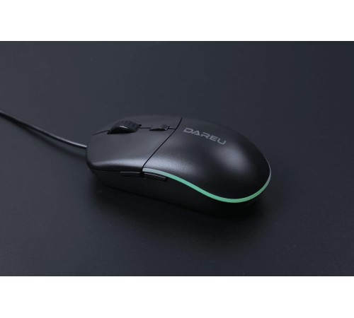 Мышь проводная Dareu LM121 Black (черный), DPI 800/1600/2400/6400, тихий щелчок, подсветка RGB, размер 116x35x60мм, 1,8м Мышь проводная Dareu LM121 Black (черный), DPI 800/1600/2400/6400, тихий щелчок, подсветка RGB, размер 116x35x60мм, 1,8м