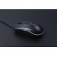 Мышь проводная Dareu LM121 Black (черный), DPI 800/1600/2400/6400, тихий щелчок, подсветка RGB, размер 116x35x60мм, 1,8м