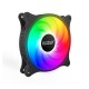 Кулер для ПК/ Case Cooler PCCooler FX-120-3 (120x120x25mm, 3-pin, ARGB, 31.68CFM, 18dBA, 1200RPM, Black)