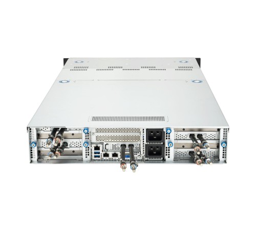 Серверная платформа/ ASUS ESC4000A-E12-SKU1, 2U GPU, 1 x SP5 LGA6096 EPYC 9004 (400W), 12DIMM DDR5, 2 x 2.5" SATA/SAS*/NVMe + 2 x 3.5" SATA/SAS*/NVMe + 2 x 3.5" SATA/SAS*,2 x GbE LAN (I350), 1+1 2600W