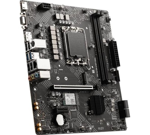 Материнская плата MSI  PRO H610M-G WIFI DDR4,H610,LGA1700,2DDR4,1PCI-Ex16,1PCI-Ex1,1M.2,4SATA3,4USB3.2