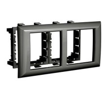 Рамка-суппорт "Avanti" для "In-liner Front", черный, 4 модуля