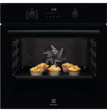 Встраиваемые электрические духовки ELECTROLUX/ Электрический духовой шкаф с конвекцией, приготовление на пару, объем 72 л, утапливаемые переключатели, 10 режимов, автопрограммы, очистка каталитическая, 3 стекла в дверце, направляющие проволочные + телеско