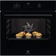 Встраиваемые электрические духовки ELECTROLUX/ Электрический духовой шкаф с конвекцией, приготовление на пару, объем 72 л, утапливаемые переключатели, 10 режимов, автопрограммы, очистка каталитическая, 3 стекла в дверце, направляющие проволочные + телеско