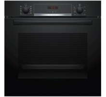 Встраиваемая электрическая духовка BOSCH 60 см, встраиваемый, электрический с конвекцией, объем 71 л, утапливаемые переключатели, 6 режимов, очистка каталитическая, направляющие проволочные + телескопические (1 уровень), черный