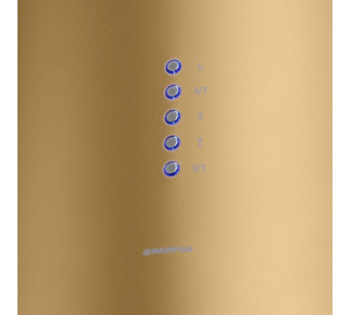 ВЫТЯЖКА MAUNFELD LEE ISLA 39 GOLD/ островная вытяжка с потолочным креплением, 1050 м3, кухни до 40м2, 52дБ, LED, электронное управление, в опции угольный фильтр CF172C, золотая