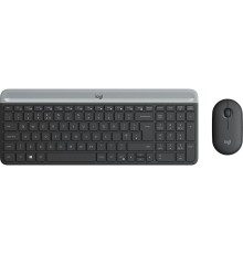 Клавиатура+мышь Logitech Wireless Desktop MK470 (Keybord&mouse), Black, Rus/Eng, [920-009206] (незначительное повреждение коробки)