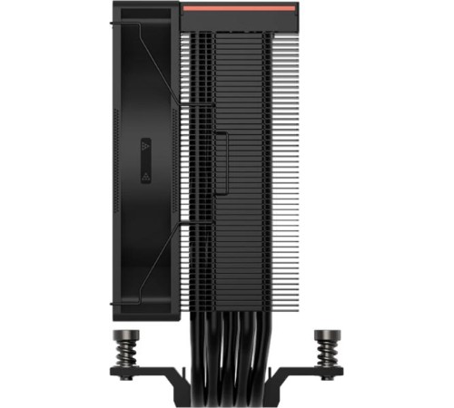 Кулер для процессора PCCooler RT500 Digital BK, 120mm FAN, 5 HEAT PIPES, 4-PIN PWM, 500-2200 RPM, 34.9 DBA, HYDRO BEARING, LED temp., LGA 1851/1700/1200/115X, AMD AM5/AM4