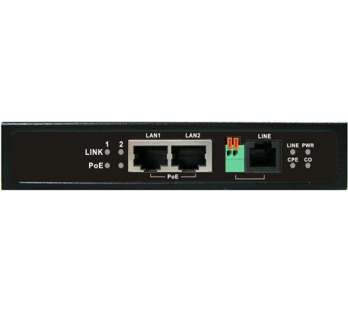 Удлинитель/ OSNOVO Удлинитель Ethernet (VDSL) на 2 порта до 3000м с функцией PoE