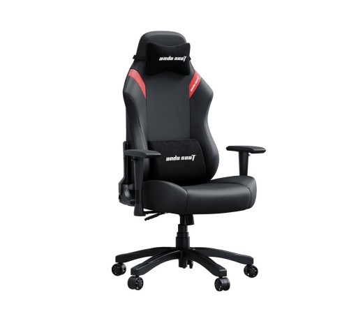 Кресло игровое Anda Seat Luna series цвет черный с красными вставками, размер L (110кг), материал ПВХ (модель AD18) Кресло игровое Anda Seat Luna series цвет черный с красными вставками, размер L (110кг), материал ПВХ (модель AD18)