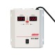 Стабилизатор POWERMAN AVS 1000P, ступенчатый регулятор, цифровые индикаторы уровней напряжения, 1000ВА, 110-260В, максимальный входной ток 7А, 2 евророзетки, IP-20, навесной, 185мм х 170мм х 100мм, 3.5 кг./ Stabilizer POWERMAN AVS 1000P, step-type regula