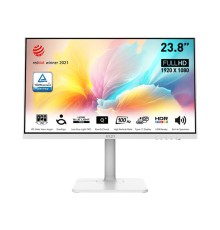 Монитор MSI Modern MD2412PW 23.8" 16:9 FHD(1920x1080) IPS Flat,1ms(MPRT),1000:1,100M:1,300nit,178/178,HDMI 1.4,USB-C,Speaker,Tilt,Swivel,Height,Pivot,VESA,100Hz,White,1y war-ty