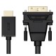 GCR Кабель 2.0m HDMI-DVI черный, GOLD, 19M / 25M Dual Link, 28 AWG, тройной экран
