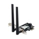 адаптер ASUS PCE-BE6500 // WI-FI 7 802.11be, 2882 + 688Mbps, PCI-E Adapter, 2 antenna