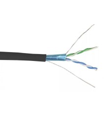 ITK Кабель связи витая пара F/UTP, кат.5E 2х2х24AWG solid, LDPE, 500м, черный
