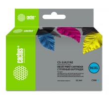 -/ Картридж струйный Cactus CS-3JA27AE 963XL голубой (25.5мл) для HP OfficeJet Pro 9010/9010e/9012/9014