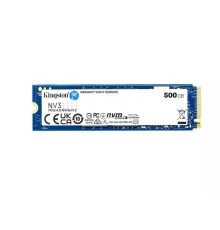 Твердотельный накопитель/ Kingston SSD NV3, 500GB, M.2(22x80mm), NVMe, PCIe 4.0 x4, 3D TLC, R/W 5000/3000MB/s, TBW 160, DWPD 0.3 (60 мес)