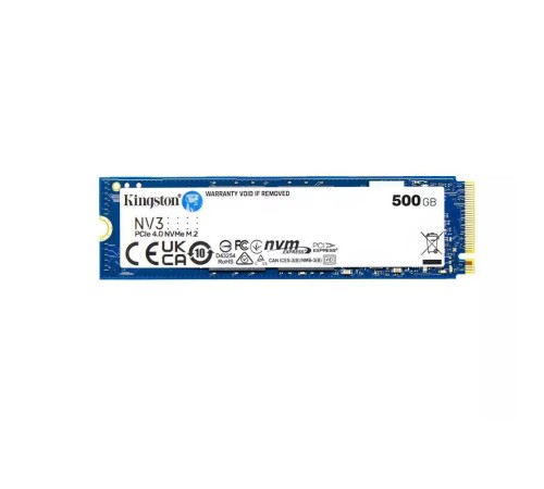 Твердотельный накопитель/ Kingston SSD NV3, 500GB, M.2(22x80mm), NVMe, PCIe 4.0 x4, 3D TLC, R/W 5000/3000MB/s, TBW 160, DWPD 0.3 (60 мес) Твердотельный накопитель/ Kingston SSD NV3, 500GB, M.2(22x80mm), NVMe, PCIe 4.0 x4, 3D TLC, R/W 5000/3000MB/s, TBW 160, DWPD 0.3 (60 мес)