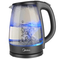 Чайник Midea/ 2200 Вт, 1.7 л, подтсветка, корпус: стекло