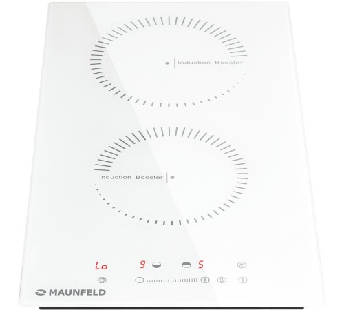 Индукционная варочная панель MAUNFELD/ Индукционная варочная панель MAUNFELD, домино, слайдерное управление, бустер, мощность конфорок 1200-1500 Вт, 1800-2300 Вт, таймер, автоматическое выключение, блокировка панели, цвет белый