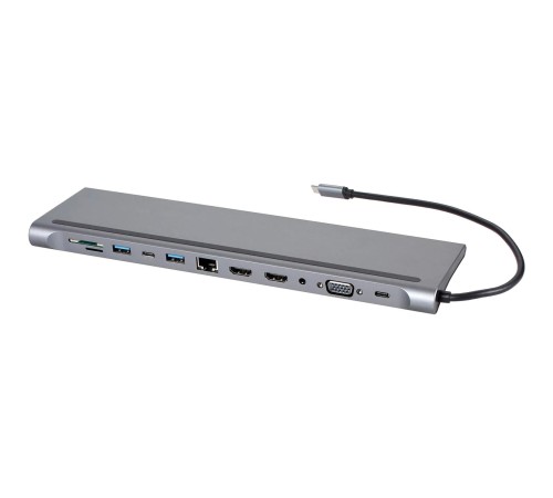 Адаптер/ Адаптер TC--->2USB3.0+USB2.0+RJ45(100mbs)+2HDMI+VGA+PD+TypeC+TF+SD+audio, iOpen <ACU4700> Адаптер/ Адаптер TC--->2USB3.0+USB2.0+RJ45(100mbs)+2HDMI+VGA+PD+TypeC+TF+SD+audio, iOpen <ACU4700>