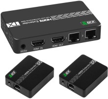 GCR Разветвитель HDMI 1.4 через LAN кабель, 1 x 2 GreenLine, до 50.0m, 1080P 60Hz, EDID, удлинитель ИК