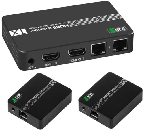 GCR Разветвитель HDMI 1.4 через LAN кабель, 1 x 2 GreenLine, до 50.0m, 1080P 60Hz, EDID, удлинитель ИК GCR Разветвитель HDMI 1.4 через LAN кабель, 1 x 2 GreenLine, до 50.0m, 1080P 60Hz, EDID, удлинитель ИК