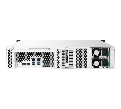 Сетевое хранилище без дисков/ SMB QNAP TS-1232PXU-RP-4G 12-Bay quad-core 64-bit AL324 1.7 GHz rackmount NAS with 250W redundant PSU, 4GB DDR4 UDIMM RAM (max 1x16GB), SATA 6Gb/s, 2x 10GbE SFP+ LAN, 2x2.5 GbE LAN, 1x PCIe Gen2 x2 slot. W/o RAIL-B02 Сетевое хранилище без дисков/ SMB QNAP TS-1232PXU-RP-4G 12-Bay quad-core 64-bit AL324 1.7 GHz rackmount NAS with 250W redundant PSU, 4GB DDR4 UDIMM RAM (max 1x16GB), SATA 6Gb/s, 2x 10GbE SFP+ LAN, 2x2.5 GbE LAN, 1x PCIe Gen2 x2 slot. W/o RAIL-B02