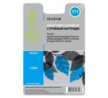 -/ Картридж струйный Cactus CS-CZ130 №711 голубой (26мл) для HP DJ T120/T520