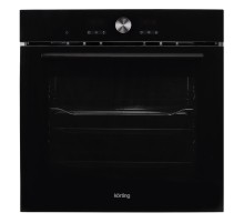 Встраиваемый духовой шкаф KORTING/ Встраиваемый духовой шкаф KORTING, режим СВЧ, 72 л, 10 режимов, сенсорное управление, LED дисплей, LED освещение, гриль, автоматическое отключение, таймер, 10+3 автоматических режимов, цвет черный
