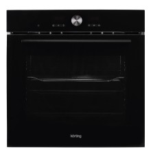 Встраиваемый духовой шкаф KORTING/ Встраиваемый духовой шкаф KORTING, режим СВЧ, 72 л, 10 режимов, сенсорное управление, LED дисплей, LED освещение, гриль, автоматическое отключение, таймер, 10+3 автоматических режимов, цвет черный