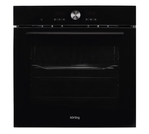 Встраиваемый духовой шкаф KORTING/ Встраиваемый духовой шкаф KORTING, режим СВЧ, 72 л, 10 режимов, сенсорное управление, LED дисплей, LED освещение, гриль, автоматическое отключение, таймер, 10+3 автоматических режимов, цвет черный