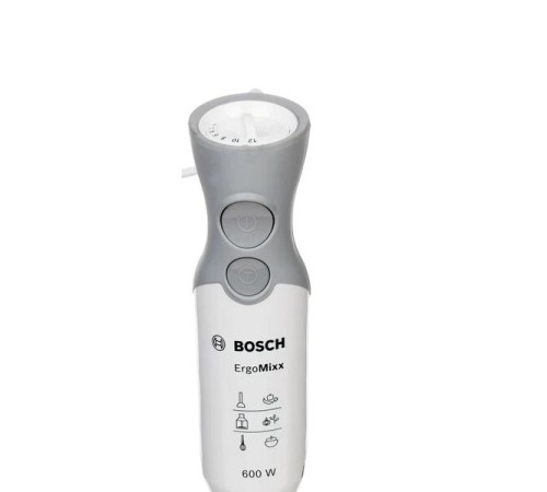 Блендер BOSCH/ РОЗНИЧНЫЙ ЭКСКЛЮЗИВ!! 600Вт, цв. Белый/серый, ножка нерж. Ст., 12 скор+турб., стакан, измел., насадка для пюре Блендер BOSCH/ РОЗНИЧНЫЙ ЭКСКЛЮЗИВ!! 600Вт, цв. Белый/серый, ножка нерж. Ст., 12 скор+турб., стакан, измел., насадка для пюре