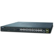 коммутатор/ PLANET IPv4/IPv6, 24-Port 10/100/1000Base-T + 2-Port 100/1000MBPS SFP L2/L4 SNMP Manageable Gigabit Ethernet Switch