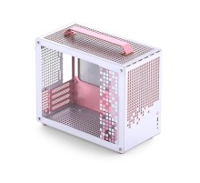 Корпус без блока питания/ Case JONSBO Z20, Mini-Tower, TG, no fan, 1xUSB-A 3.2 + 1xUSB-C 3.2, mATX, mITX Pink/White