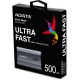 Твердотельный накопитель/ ADATA External SSD SE880, 500GB, Type-C, USB 3.2 Gen2х2, up to R/W 2000/2000 MB/s, 64.8x35x12.5mm, Titanium Gray (5 лет)