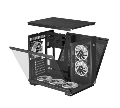 Корпус без блока питания/ Case PCCooler C3T500 ARGB BK, Midi-Tower, TG, 6x120mm ARGB, 1xUSB-C 3.1 + 2xUSB-A 3.0, ATX, mATX, mITX Black