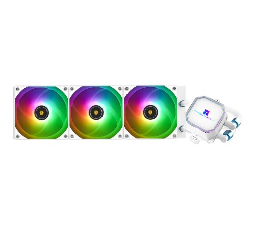 Система жидкостного охлаждения/ Water Cooling System Thermalright Frozen Prism 360 White (360mm, Black, ARGB/ Fans: 3x120mm, 70.4CFM, 27dBA, 1850RPM/ Pump height 53mm, 23dBA, 3300RPM, Rad thickness 27mm/ S: 1700, 1200, 20XX, 115X, AM5, AM4) Система жидкостного охлаждения/ Water Cooling System Thermalright Frozen Prism 360 White (360mm, Black, ARGB/ Fans: 3x120mm, 70.4CFM, 27dBA, 1850RPM/ Pump height 53mm, 23dBA, 3300RPM, Rad thickness 27mm/ S: 1700, 1200, 20XX, 115X, AM5, AM4)