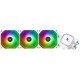 Система жидкостного охлаждения/ Water Cooling System Thermalright Frozen Prism 360 White (360mm, Black, ARGB/ Fans: 3x120mm, 70.4CFM, 27dBA, 1850RPM/ Pump height 53mm, 23dBA, 3300RPM, Rad thickness 27mm/ S: 1700, 1200, 20XX, 115X, AM5, AM4)